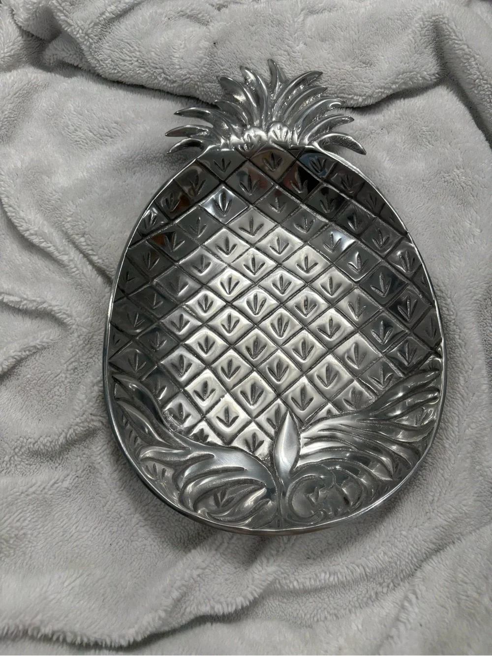 Vintage Cast Aluminum Pineapple Serving Bowl Dish - Arthur Court Style
